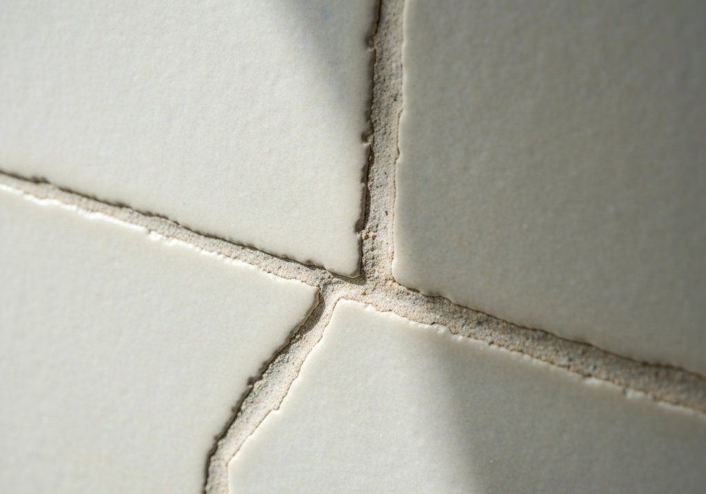 Płytki typu zellige w kabinie prysznicowej trudności w czyszczeniu specyficznych nierównych fug