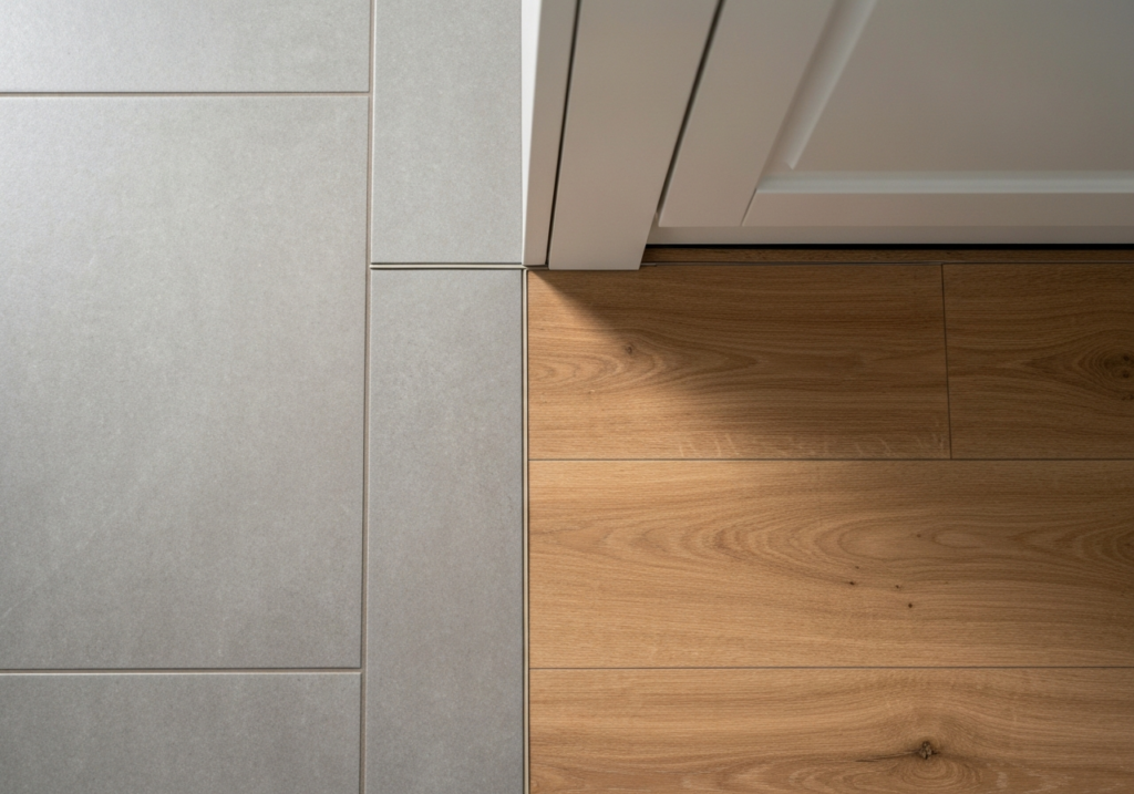 Jak połączyć panele podłogowe z płytkami w kuchni bez widocznej listwy dylatacyjnej?