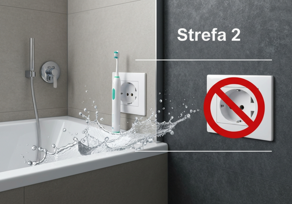 Jak zamontować gniazdko elektryczne w łazience w strefie 2 zgodnie z przepisami?