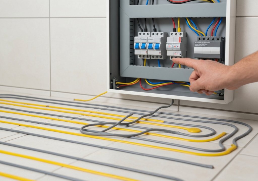 Czy mata grzewcza elektryczna pod kafelki wymaga osobnego bezpiecznika w rozdzielnicy?